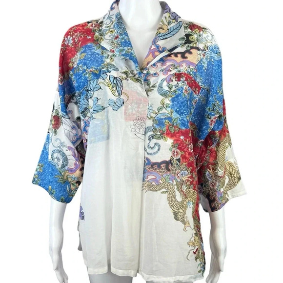 Citron Silk Blend Blouse - Picture 1 of 13